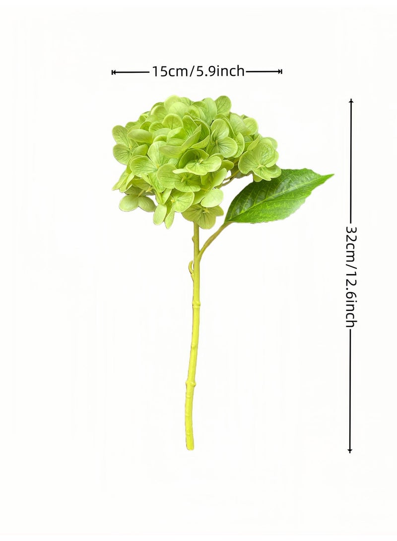 أزهار الكوبية الخضراء الاصطناعية ذات الملمس الواقعي (عبوة من 3 قطع) - 32 سم/12.6 بوصة، أزهار كوبية صناعية بساق وأوراق طويلة، أزهار كوبية صناعية واقعية لتزيين المنزل، وتنسيقات الزهور، وباقات الزفاف، وقطع الزينة المركزية. - Image 4